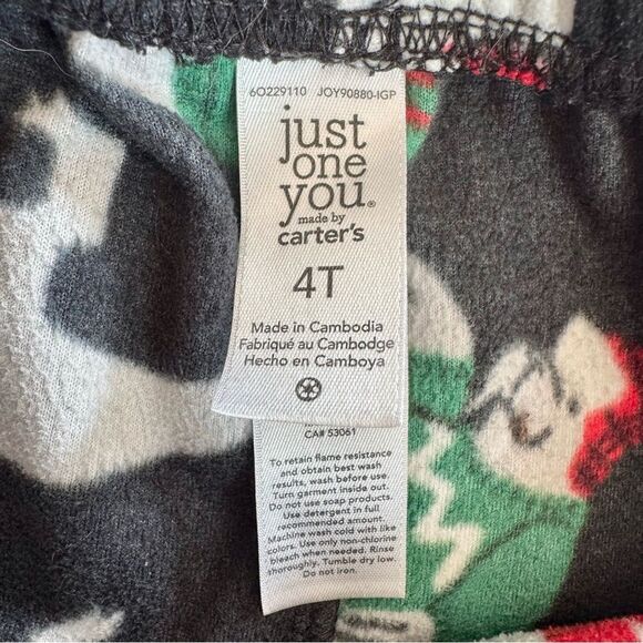4/$10 - Just One You by Carter's Fleece Christmas Dinosaur Pajama Set - Picture 9 of 10